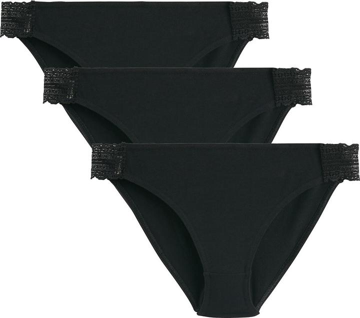 Produktbild La Redoute Collections 3er-Pack Slips mit Spitzendetails (36, 3er Pack)