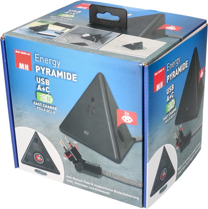 Produktbild Max Hauri Energy Pyramide (2 x, Typ 13, USB-A, USB-C, 2.50 m)
