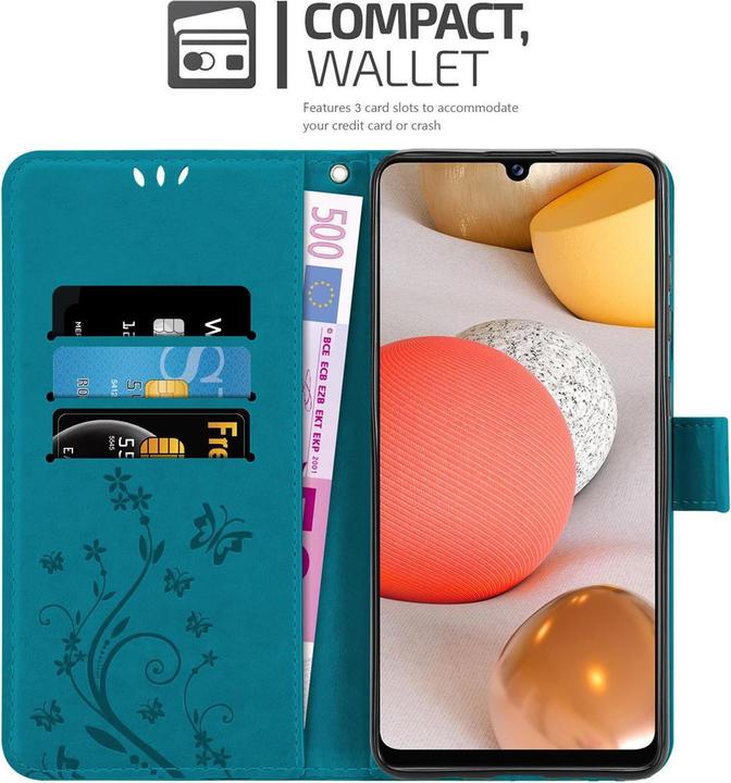 Produktbild Cadorabo Flower Book Cover (Samsung Galaxy A42 5G, Samsung Galaxy M42 5G)