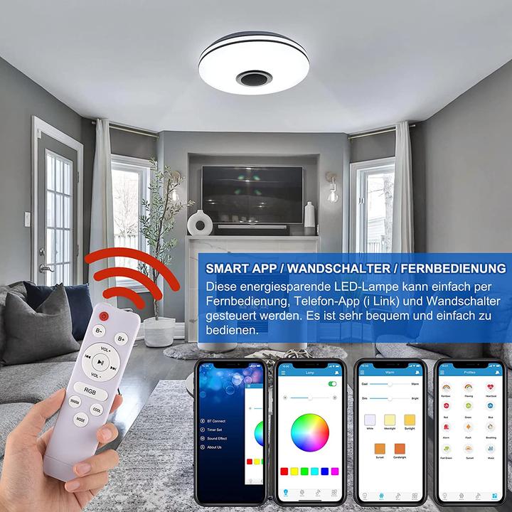 Produktbild Gindoly LED Deckenleuchte Smart (2500 lm)