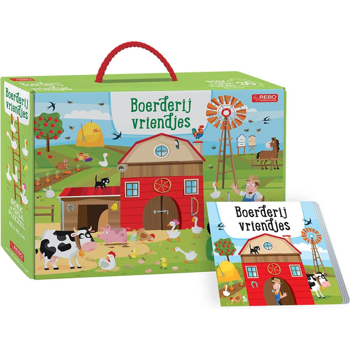 Rebo Buch und Puzzle - Farm Friends