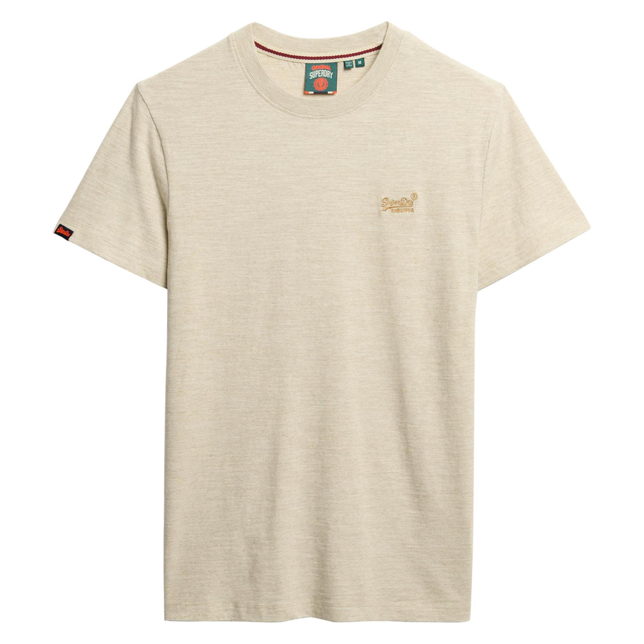 Superdry, Herren, Shirts, Essential Logo T-Shirt, Beige, (L)