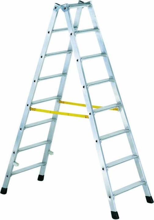 Actual product image Zarges Aluminium stepladder with steps, double-sided access (Stepladder)