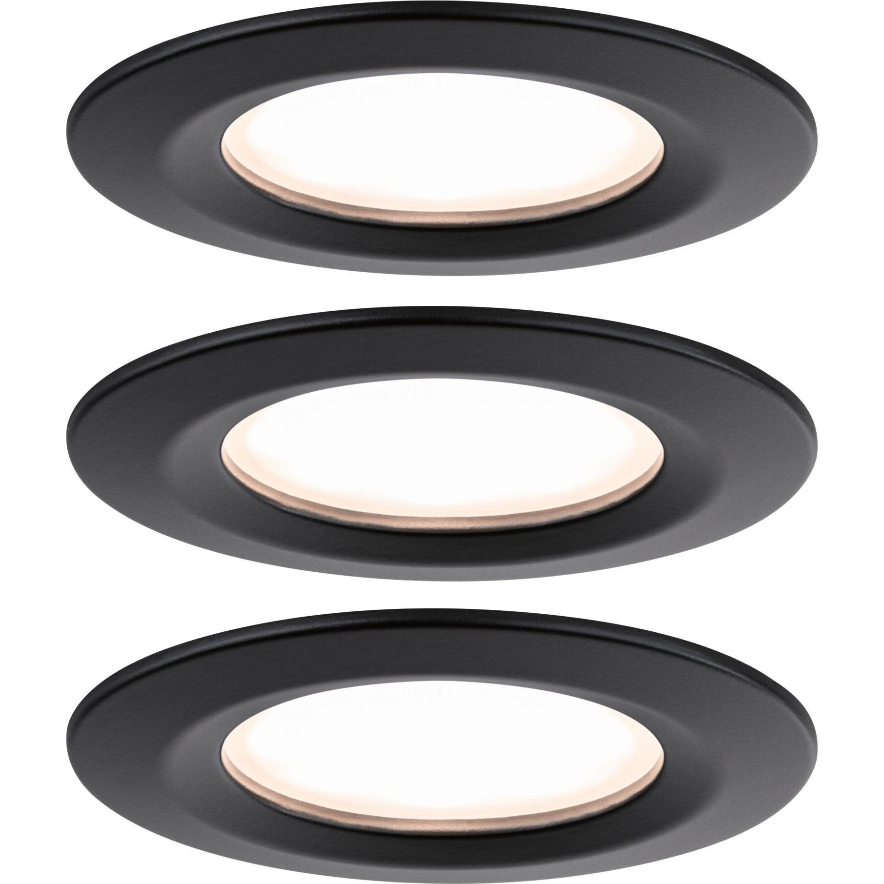 Paulmann Nero Applique + Plafoniera, Apparecchio Da Incasso Nova Plus Set (470 Lm)