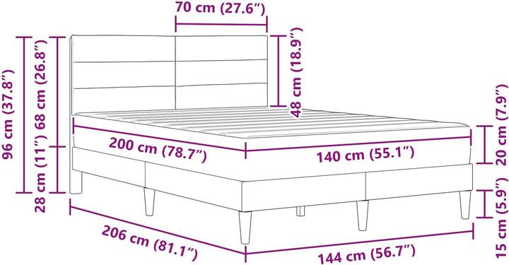 Image du produit vidaXL Bettrahmen (140 x 200 cm)