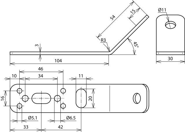Immagine prodotto Dehn Staffa di montaggio a 45 gradi NIRO f. 106315 (Specchi + antenne Montaggio)
