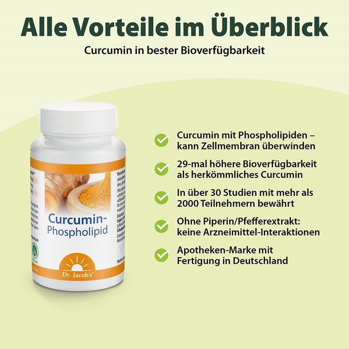 Actual product image Dr. Jacob's Curcumin Phospholipid Caps (60 pcs., Capsules, 60 g)