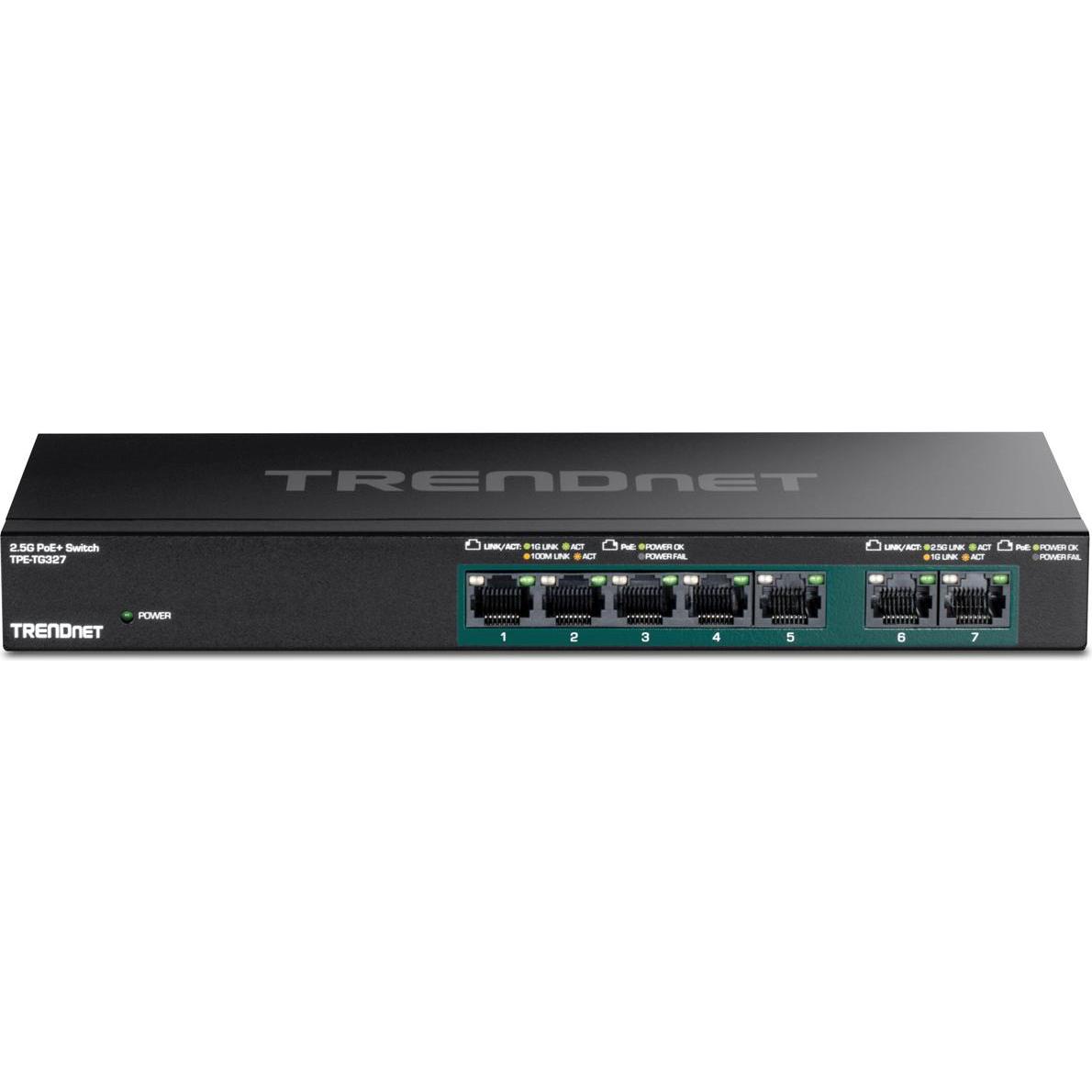 Thumbnail - Trendnet TPE-TG327 (7 Ports), Netzwerk Switch, Schwarz