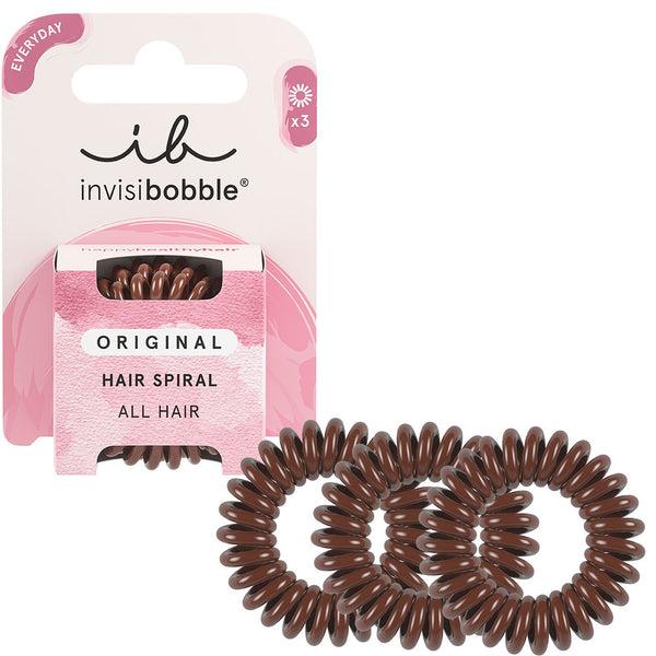 Actual product image Invisibobble Hair tie original pretzel brown 3 pcs. (Hair tie)