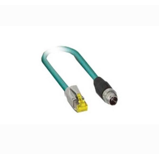 Moxa CBL-M12XMM8PRJ45-BK-200-IP67 - Cavo Ethernet Gigabit Cat-5E UTP da M12 a RJ45, 8 pin con codice X, Adattatore di rete