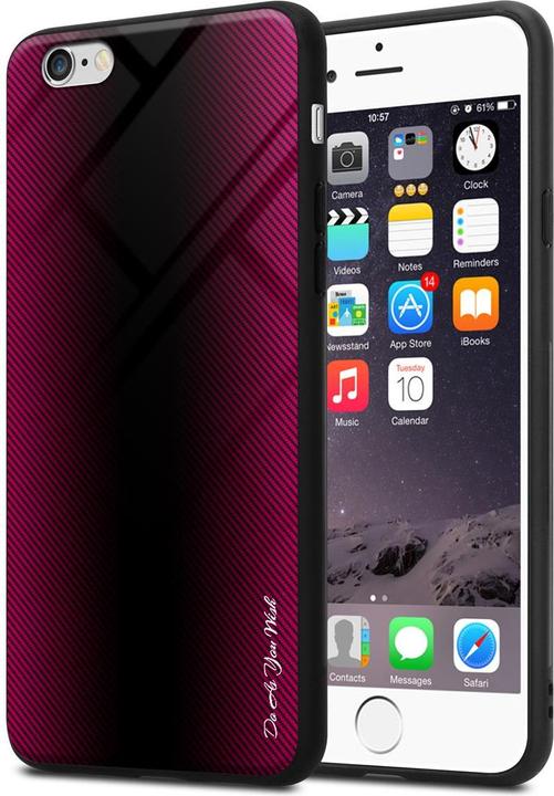 Actual product image Cadorabo TPU Striped Glass Cover (Apple iPhone 6)