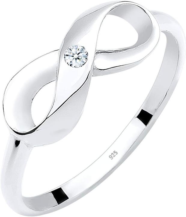 Produktbild Elli Infinity Womens Ring 925 Silver Diamond 003 Carat (52, 925 Silber)