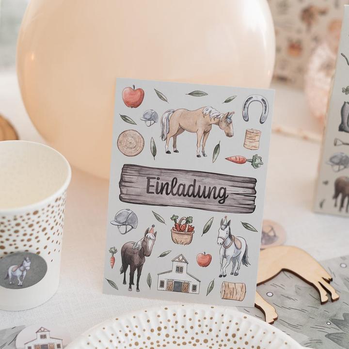 Actual product image Lachentutgut Invitation cards horse (10 pcs.)