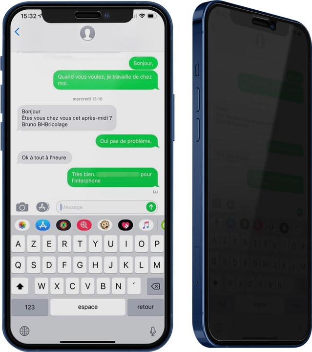 Actual product image Avizar Privacy glass screen protector (1 pcs., Apple iPhone 12 mini)