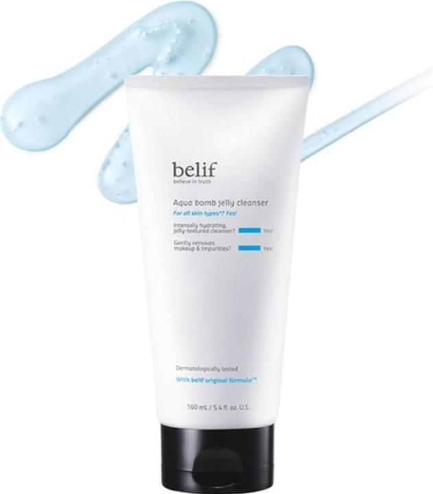 Actual product image Belif Aqua Bomb Jelly Cleanser Jelly-To-Foam Mild Hydrating Facial Cleanser (Cleansing Foam)