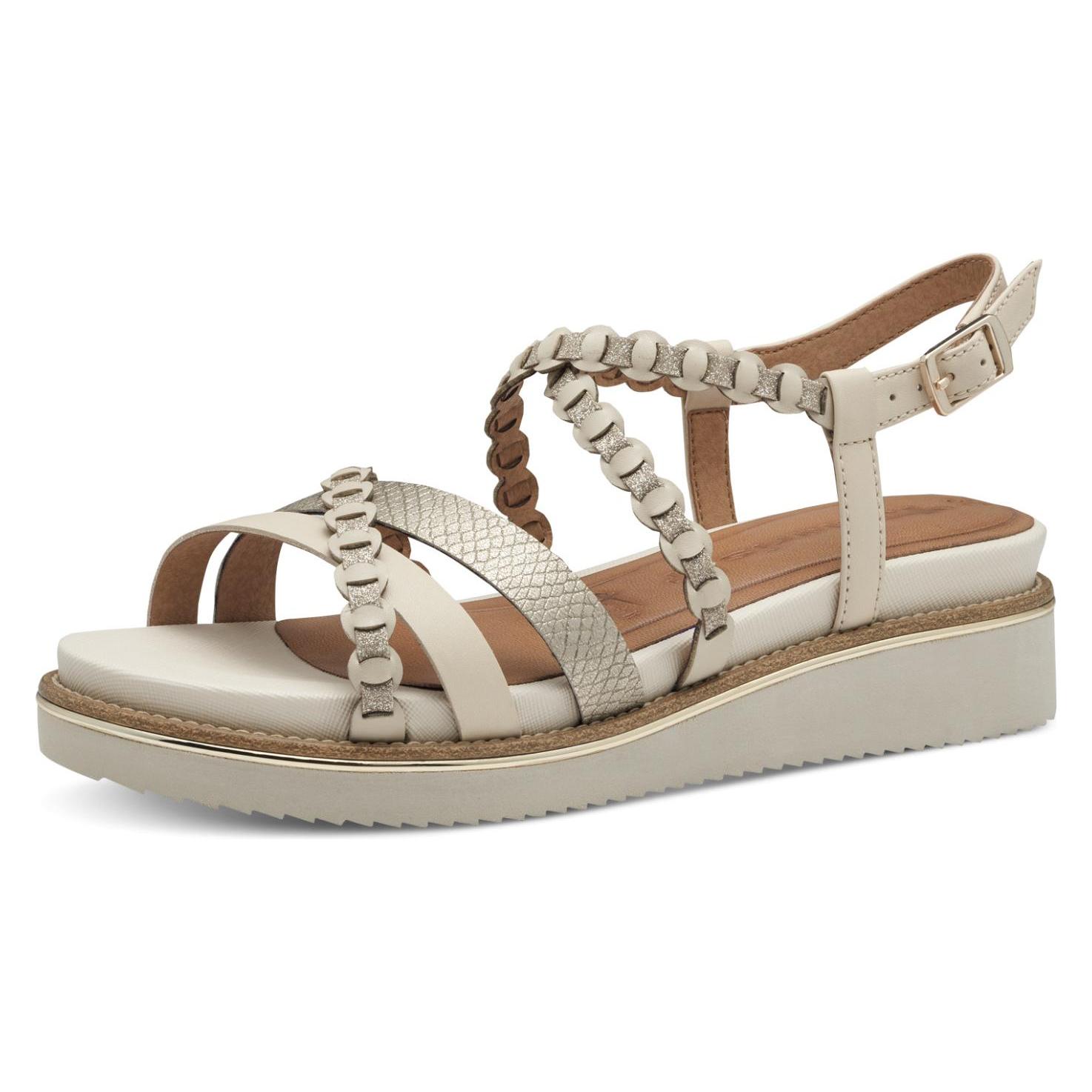 Tamaris, Damen, Sandalen, Sandalette, Beige, (38)