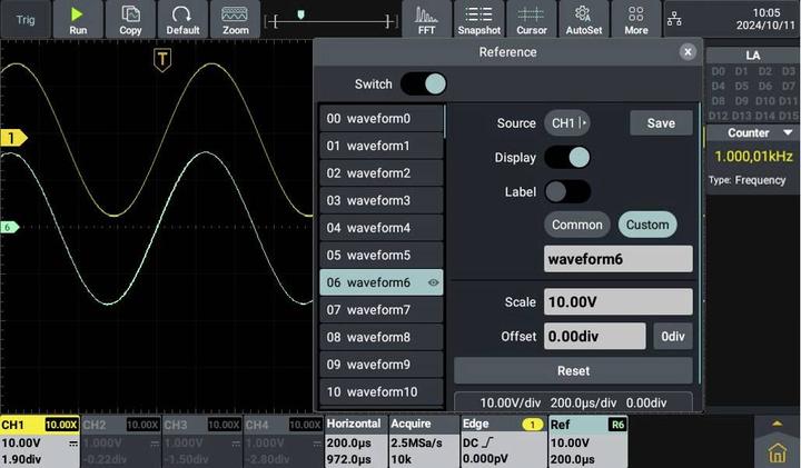 Immagine prodotto Voltcraft DOV1254 LA Digital-Oszilloskop 125 MHz 4-Kanal 1.25 GSa/s 100 Mpts 12 (CAT II)