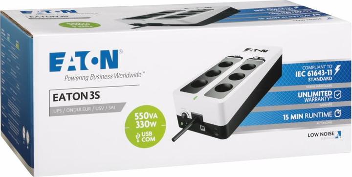 Actual product image Eaton 3S 550 DIN (550 VA, 330 W, Standby UPS)