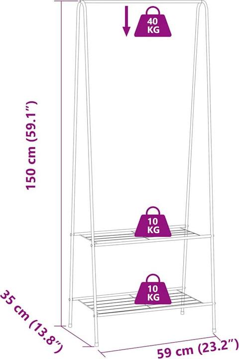 Produktbild vidaXL Garderobe