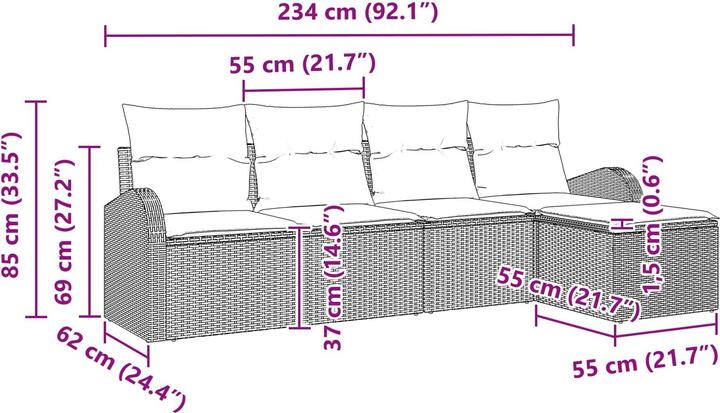 Produktbild vidaXL Gartensofa-set