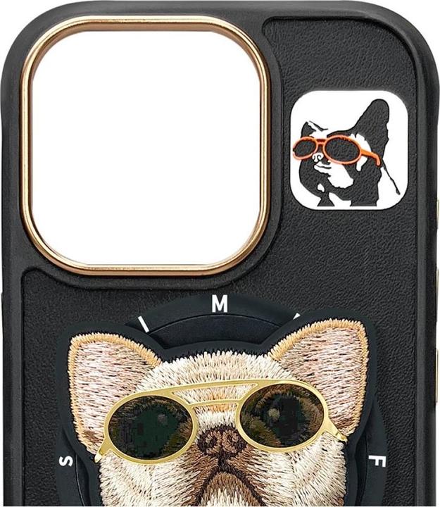 Produktbild Uniq Nimmy Glasses Cool Dog MagSafe case for iPhone 16 Pro Max black (Apple iPhone 16 Pro Max)