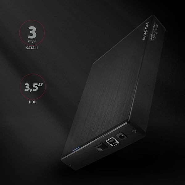 Immagine prodotto Axagon EE35-XA3 - Alloggiamento HDD - 3,5 pollici - SATA - Serial ATA II - Serial ATA III - 5 Gb (3.5")