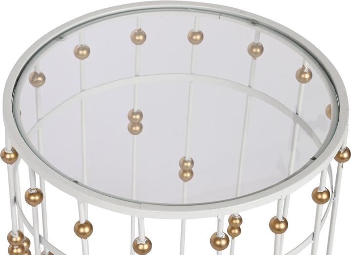 Actual product image Esprit Set of 2 tables Home White Golden 42 x 42 x 55 cm (42 x 42 x 55 cm)