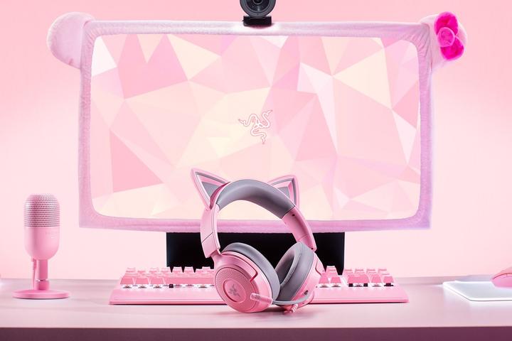 Actual product image Razer Kraken Kitty V3 X - Quartz (Cable)