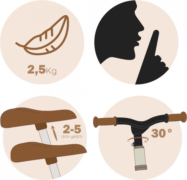 Actual product image Smoby Children's First Bike Brown/Grey/Black