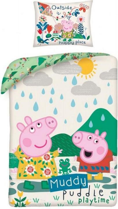 Peppa Pig Set de housses de couette Muddy Puddle Playtime