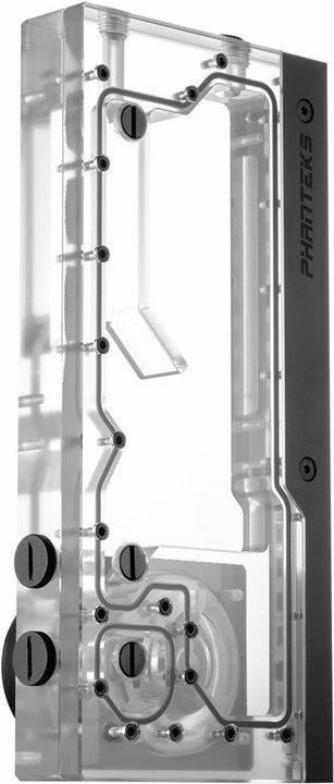 Actual product image Phanteks R260C Reservoir - transparent acrylic backplate, D5, DRGB-LED - black