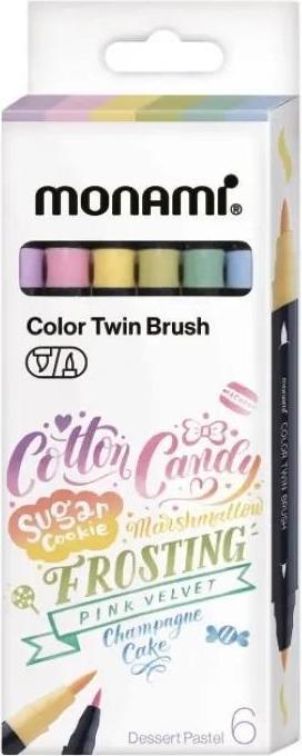 Immagine prodotto Monami Doppelseitige Pinselmarker 6-farbig Pastell (6x)