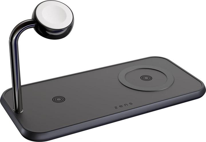 Image du produit Zens Dual+Watch Aluminium Chargeur magnétique sans fil noir (20 W)