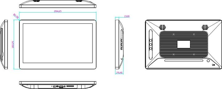 Image du produit Allnet Tablette tactile 12 pouces PoE avec 8GB/64GB, RK3568 Android 13 (12", 64 Go)
