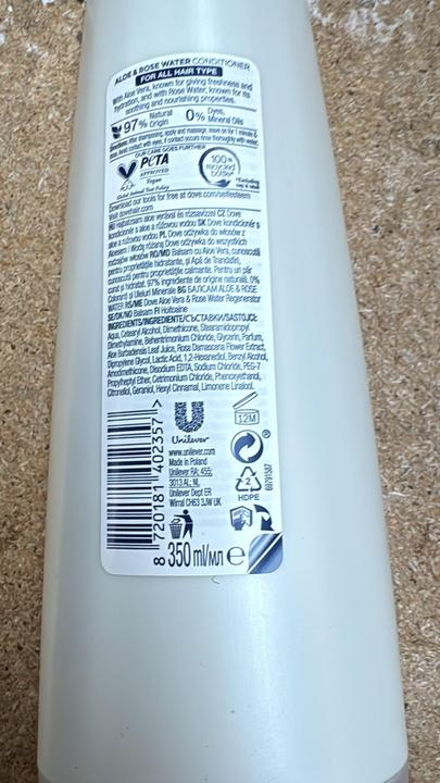 Dove Ultra Care Aloe & Rosenwasser Haarsplung 350 ml