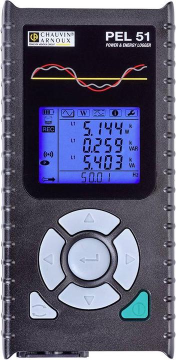 Actual product image Chauvin Arnoux PEL 51 Mains analyser 1-phase incl. current clamps, with logger function