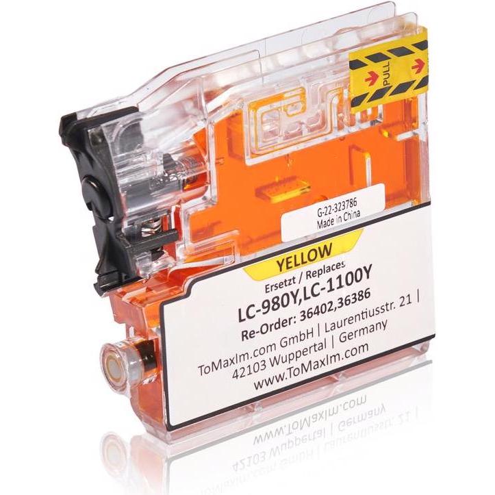 Inkadoo, Druckerpatrone, Druckerpatronen kompatibel zu Brother LC-980Y XL Tintenpatrone, gelb Gelb (Y)