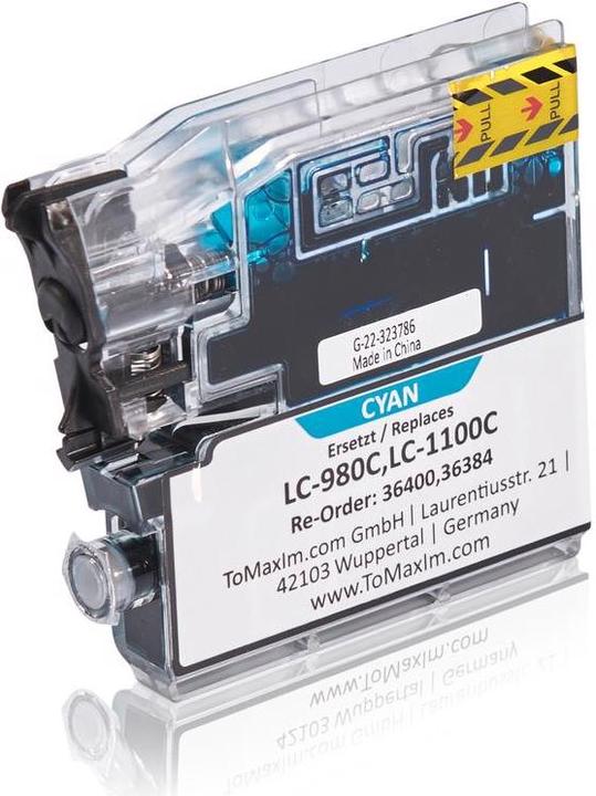 Produktbild Inkadoo Druckerpatronen kompatibel zu Brother LC-980C XL Tintenpatrone, cyan Cyan (C)