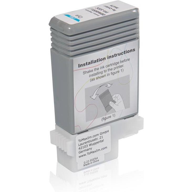 Inkadoo, Druckerpatrone, Druckerpatronen kompatibel zu Canon 0896B001 / PFI-102C Tintenpatrone, cyan Cyan (C)