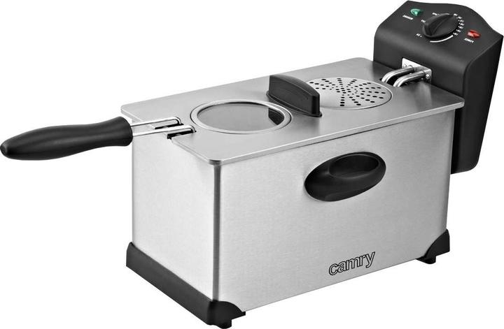 Camry CR 4909 Eins/Eine(r) Eigenständig Heissluftfritteuse, Satinierter Stahl