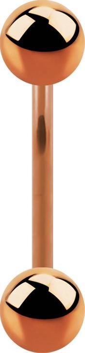 Produktbild Star Piercing Micro Banane rosegold mit zwei Kugeln (Titan, ohne Messing)