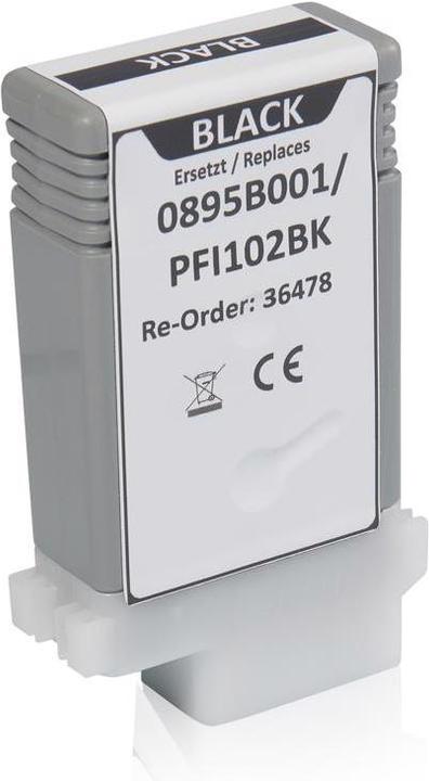 Inkadoo Druckerpatronen kompatibel zu Canon 0895B001 / PFI-102BK Tintenpatrone, schwarz Schwarz (BK)
