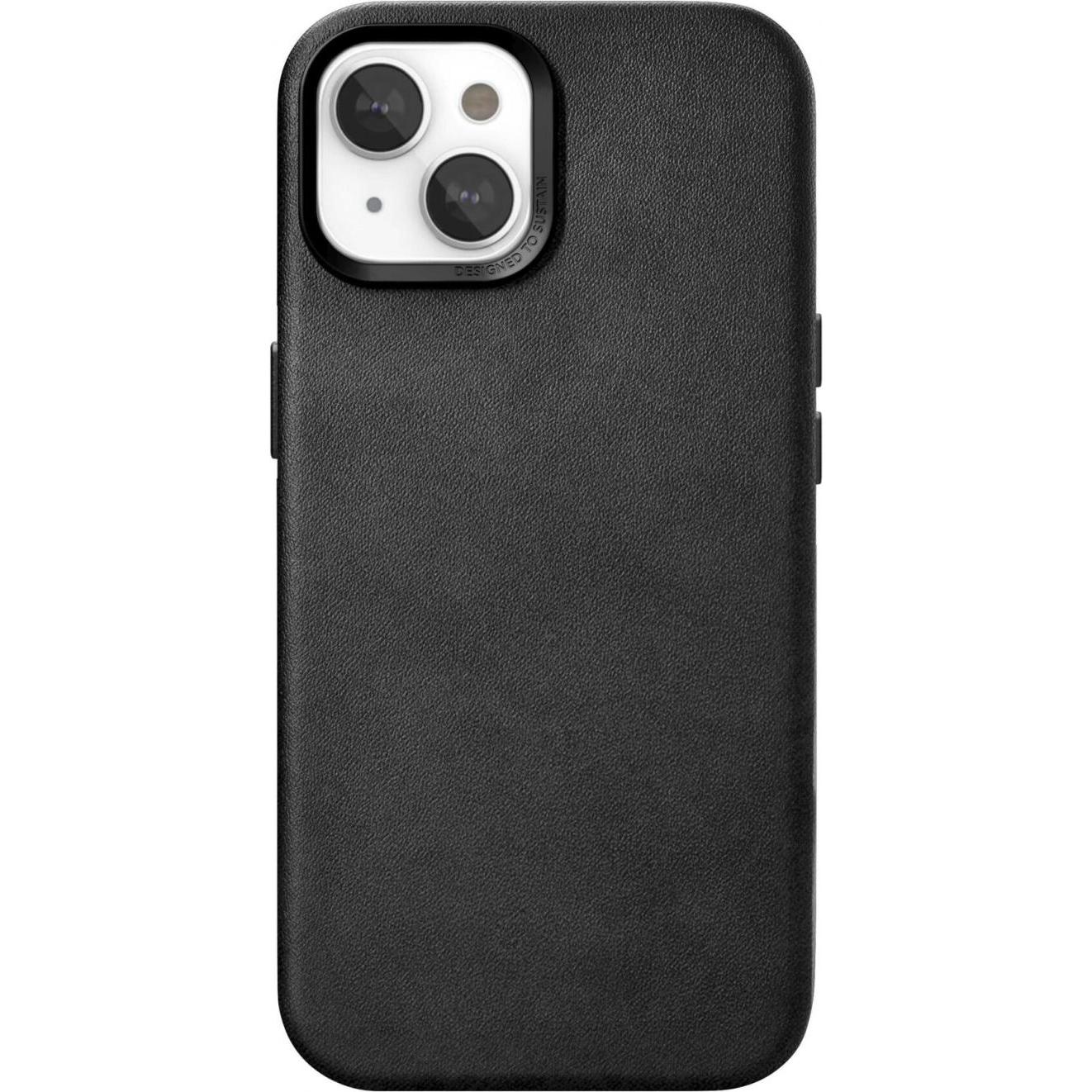Woodcessories Bio Leather Case (Apple iPhone 15), Smartphone Hülle, Schwarz