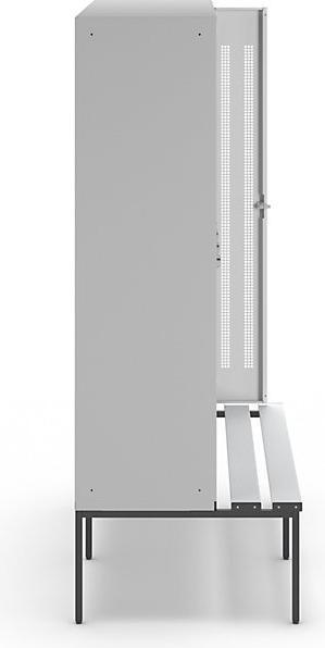 Actual product image Wolf Clothes locker with bench underneath (150 cm, 214 cm)