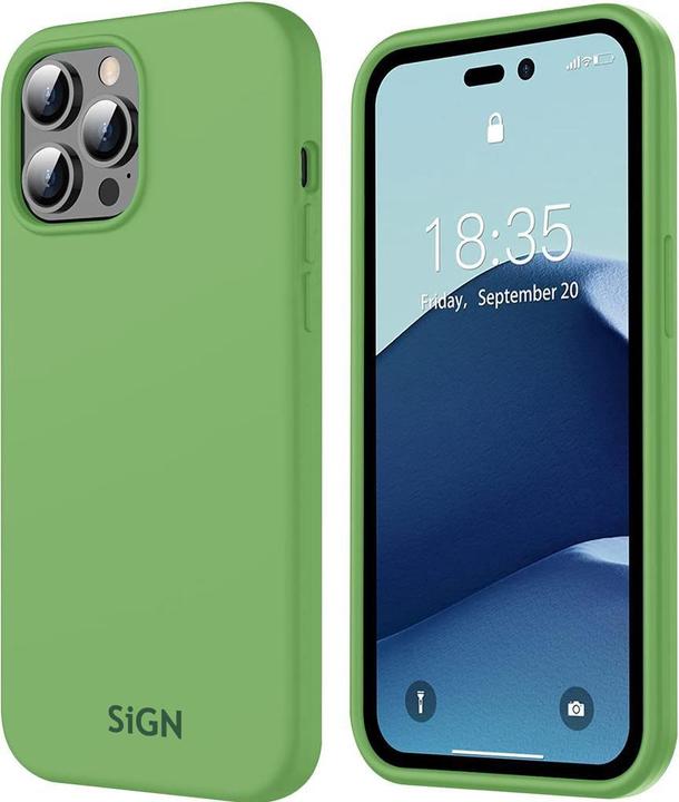 Actual product image SIGN Liquid Silicone Case for iPhone 14 Pro - Jade Green (Apple iPhone 14 Pro)