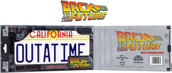 Produktbild Doctor Collector Zurück in die Zukunft: "Outatime" DeLorean Nummernschild 1/1 (33 x 16 cm)