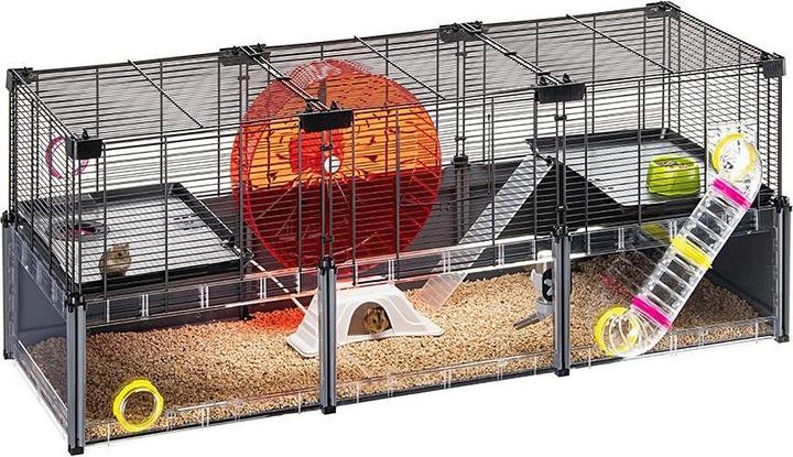 Ferplast Multipla Hamster Large grey, 107.5x37.5x h 42cm (1 pc)
