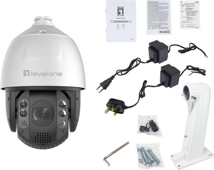 Produktbild LevelOne IPCam FCS-4072 PTZ32x Dome Out 4MP H.265 IR PoE (2560 x 1440 Pixels)