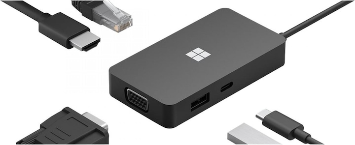 Productafbeelding Microsoft Surface USB-C Travel Hub voor zakelijk gebruik (Scandinavische landen) (USB-C, 1 Havens)