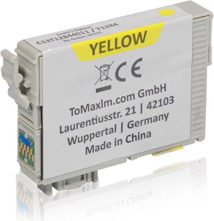 Produktbild Inkadoo Druckerpatronen kompatibel zu Epson C13T12844011 / T1284 XL Tintenpatrone, gelb Gelb (Y)